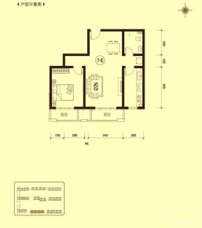 小别墅40平方一室一厅户型图