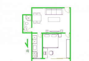 小户型40平方一室一厅户型图设计