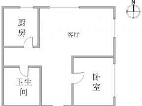 小户型40平方一室一厅户型图设计方案