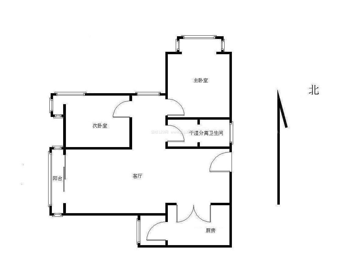 兩室一廳鄉(xiāng)村房子小戶型設(shè)計圖參考