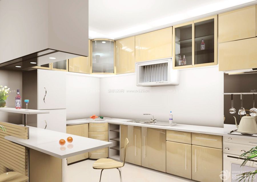 现代风格开放式厨房欧派橱柜设计图