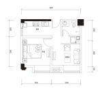 精致一居室50平米小戶型平面圖設(shè)計(jì)