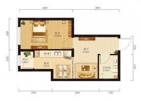 最新50平米小戶型平面圖一居室設(shè)計方案