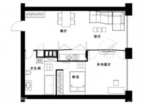 50平米小戶型平面圖設(shè)計方案