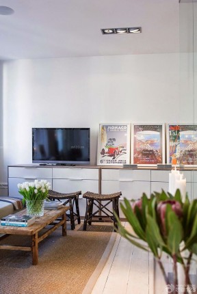 50平米小户型电视背景墙 家装现代风格