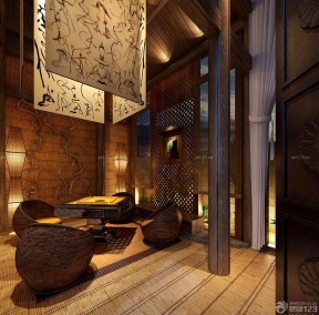东南亚风格家庭休闲区装饰品效果图