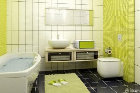 卫生间浴室绿色瓷砖装修案例