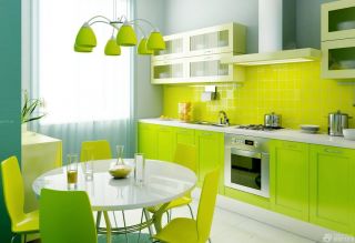 厨房绿色瓷砖墙面设计图