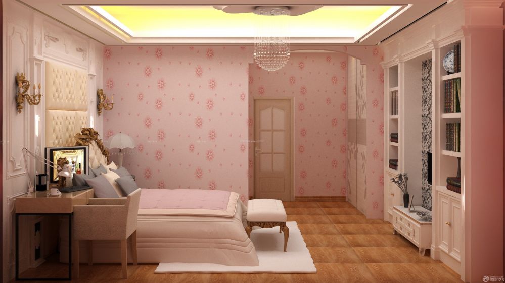 女孩房间粉色墙面装修案例