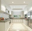 欧式简单厨房橱柜地面瓷砖设计效果图