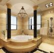 浴室欧式罗马柱装修设计效果图