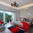 新中式风格12平米婚房卧室装修案例