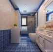卫生间蓝色地砖设计效果图欣赏