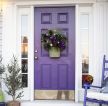 欧式风格紫色门装修效果图片