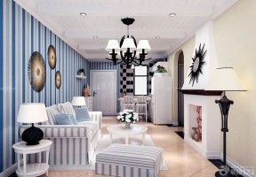 国外经典美式风格小户型客厅设计案例