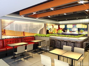 中式快餐店 现代简约风格实景图