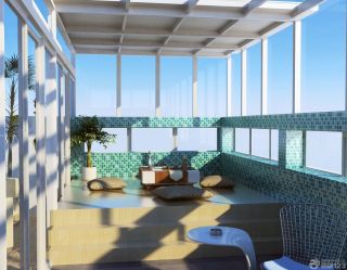 地中海风格别墅小户型阳台设计效果图 