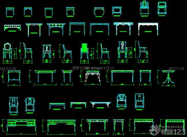 最全中式實(shí)木家具cad圖庫設(shè)計(jì)圖