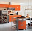 现代风格橙色橱柜装修样板