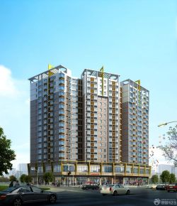 现代欧式风格商住楼设计图_装信通网效果图