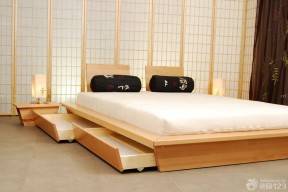 最新日式卧室榻榻米床的摆放装修效果图