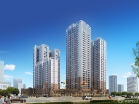 城市臨街大型現(xiàn)代風格商住樓設計圖