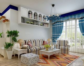 小户型室内创意设计地中海风格窗帘设计图 