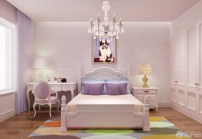 紫色优雅现代小户型创意儿童房间布置效果图