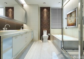 精致小卫生间砖砌浴缸装修案例