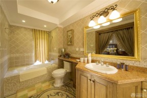 温馨欧式风格砖砌浴缸装修样板