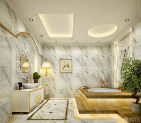 豪华欧式风格砖砌浴缸装修样板大全