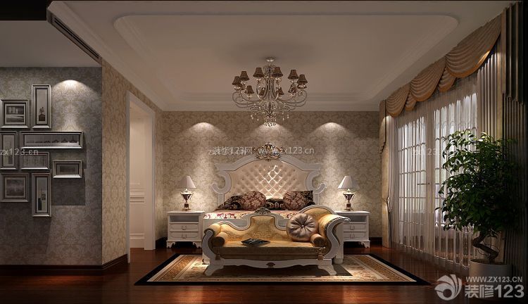 欧式卧室特色床尾凳设计图