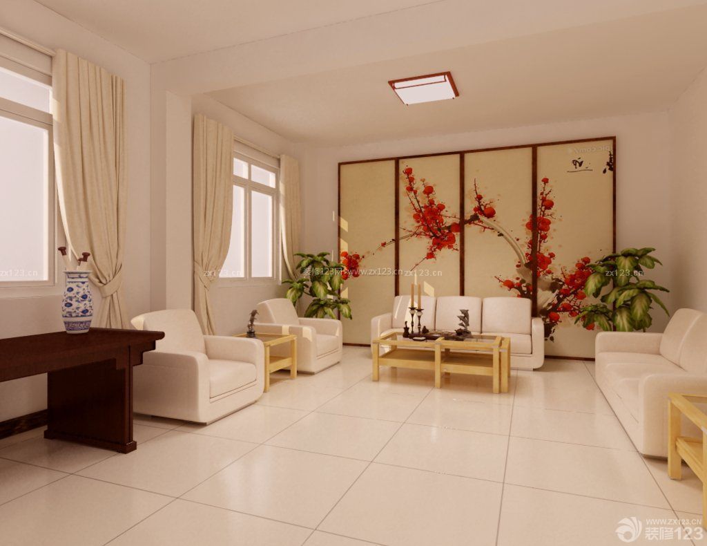 中式风格休息室设计效果图
