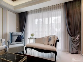 时尚东南亚风格窗帘搭配效果样板房