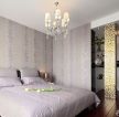 现代风格女生卧室磨砂壁纸装修设计