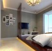 现代风格小户型客厅卧室一体磨砂壁纸装饰欣赏