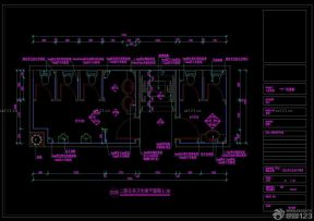 公共卫生间施工平面图