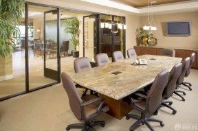 小型会议室布置 美式风格