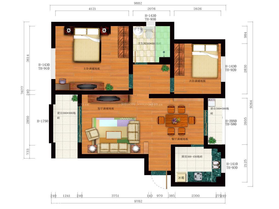 自建农村平房房屋设计图