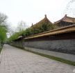 现代中式风格园林仿古围墙效果图