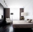  黑白风格三室一厅卧室窗帘 设计图欣赏
