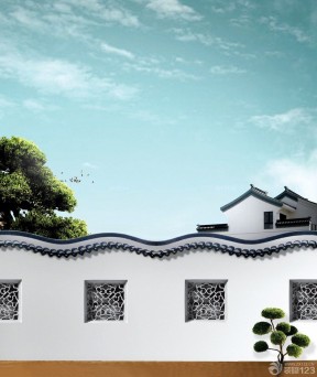 中式仿古 庭院围墙设计