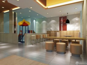 快餐店桌椅 簡約風格裝修設計圖
