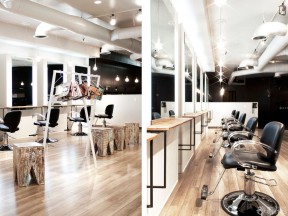 美發(fā)店室內(nèi) 隔斷墻