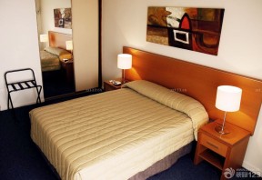 小型宾馆装修设计 美式双人床