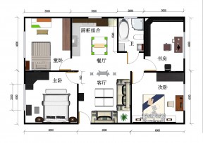 100平米农村平房房屋格局设计图