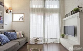  简约风格三室一厅客厅窗帘设计图欣赏