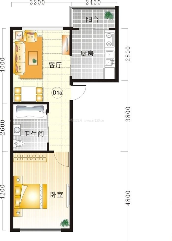 一居室30平米小戶(hù)型平面圖設(shè)計(jì)樣板大全