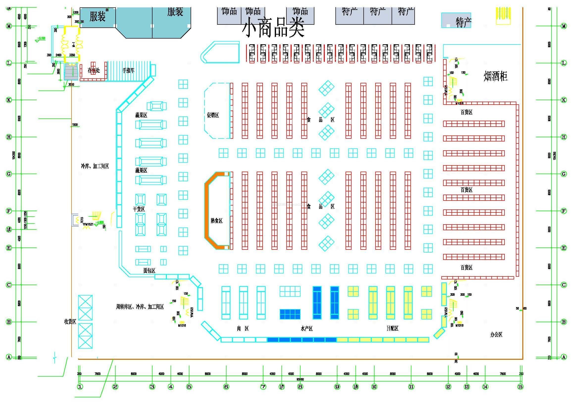 優(yōu)瑪特超市設計平面圖