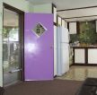 美式乡村风格家庭厨房紫色门设计效果图